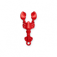 Metal charms lobster Red