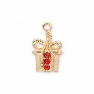 Metal charms gift Gold-Red