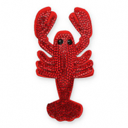 Statement charms with strass lobster Red-Black