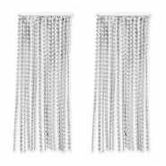 Stainless steel earrings / earpins Silver