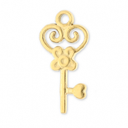 Stainless steel charms key Gold