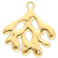 Stainless steel charms coral Gold