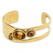 Stainless steel bracelets bangle Gold-Golden Brown