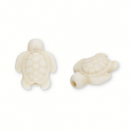 Beads Ceramic turtle Ivory Beige
