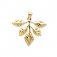 Stainless steel charms leafs Gold