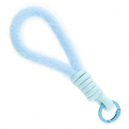 Trendy phone cord pluche Pastel Blue
