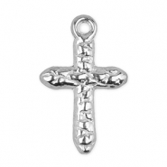 Stainless steel charms cross Silver