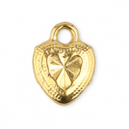 Stainless steel charms heart Gold