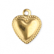 Stainless steel charms heart Gold