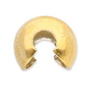 Stainless steel findings crimp cover 6mm Gold