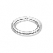 Stainless steel findings jump ring oval Silver