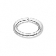 Stainless steel findings jump ring oval Silver
