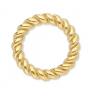 Stainless steel findings closed ring 8mm Gold