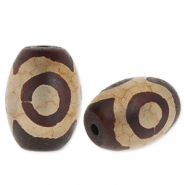 Natural stone beads Chalcedony rice Brown-Beige