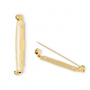 Stainless steel findings brooch pin Gold