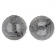 20 mm acrylic beads round Grey-Marble