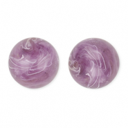 16 mm acrylic beads round Purple-Brown-Marble