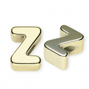 Acrylic letter beads letter Z Gold