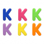 Acrylic letter beads letter K Multicolour
