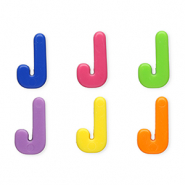 Acrylic letter beads letter J Multicolour