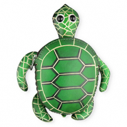 Leather purse turtle Green-Sand Beige-Black-White