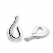 DQ&reg; European metal charms hook Antiek Zilver (Nikkelvrij)