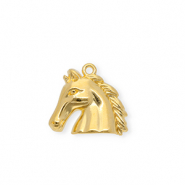 DQ&reg; European metal charms horse Goud (Nikkelvrij)