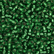 Miyuki seed beads 8/0 Silver Lined Lt.Green 8-0015