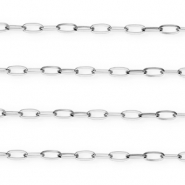 Stainless steel necklaces chain link Silver