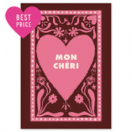 BY31&reg; Jewellery cards "Mon ch&eacute;ri" Dark Brown-Dark Pink-Beige