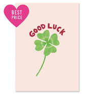 BY31&reg; Jewellery cards "Good luck" Light Pink-Green-Rust Red