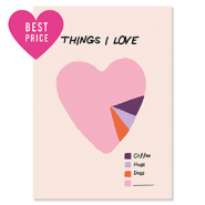 BY31&reg; Jewellery cards "Things I love" Pink-Purple-Orange