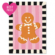BY31&reg; Jewellery cards gingerbread man Black-Off White-Pink-Brown