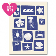 BY31&reg; Jewellery cards nature White-Blue