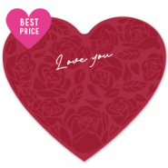 Jewellery cards Heart "love you" Red-White