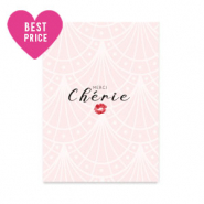 Jewellery cards "Merci Ch&eacute;rie" Light Pink