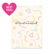 Jewellery cards "Herzlichen Gl&uuml;ckwunsch" Rose Tan