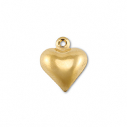 Stainless steel charms heart Gold