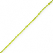 Natural stone beads 4mm faceted polished Lime Green