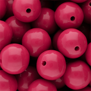 16 mm DQ acrylic beads shiny Fuchsia 17-2031 Tcx