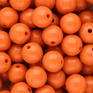 14 mm DQ acrylic beads shiny Orange Peel 16-1359 Tcx