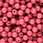 10 mm DQ acrylic beads shiny Pink Lemonade 16-1735 Tcx