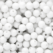 10 mm DQ acrylic beads shiny Snow White 11-0602 Tcx