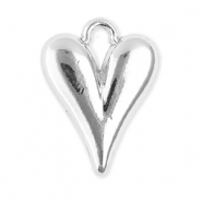 Metal charms heart Silver