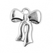 Metal charms bow Silver