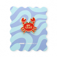 BY31&reg; Pin "Oh crab" on card Multicolour Blue-Red-Yellow-Black-Gold