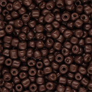 Glass seed beads 6/0 (4mm) Dark Brown