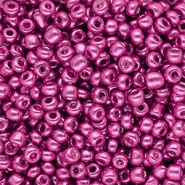 Glass seed beads 6/0 (4mm) Metallic Shine Fuchsia Pink