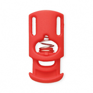 Colourful jewellery findings cord stopper rectangle Red