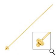 BY31&reg; Stainless steel findings headpins with spheres 70mm Gold